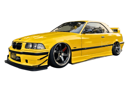 BMW E36 M3 Series 3 Black Side Skirt Extensions (1992 - 1999)