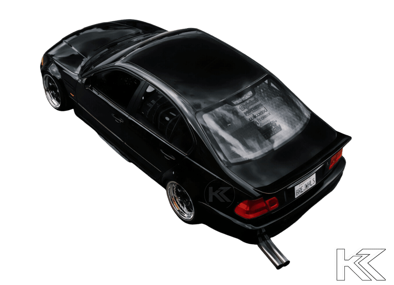 BMW E46 Series 3 Drag Wing Style Trunk Spoiler (1995 - 2005)