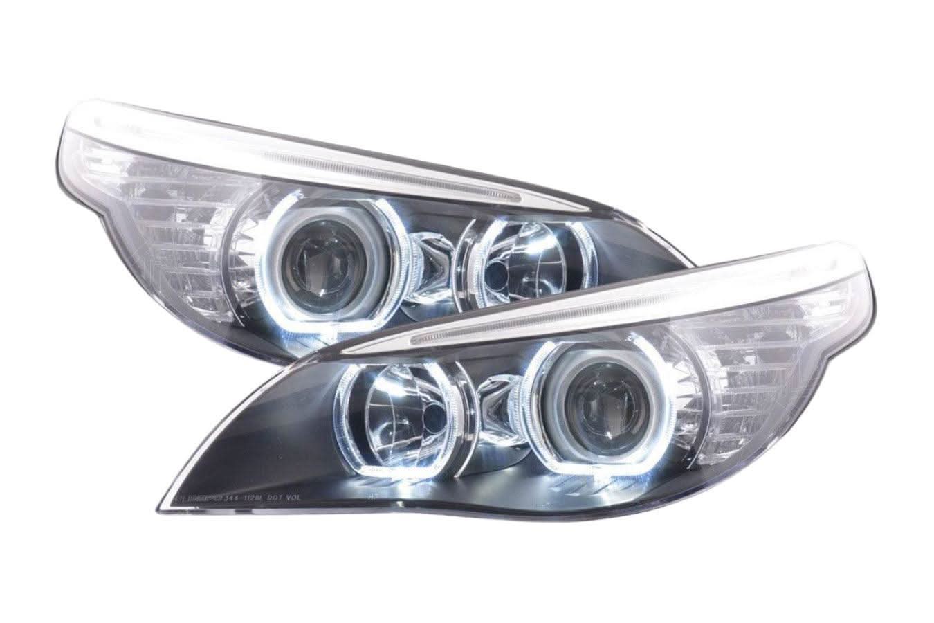 BMW E60 E61 5-Series OE+ Angel Eyes LED Headlights (2003-2006)