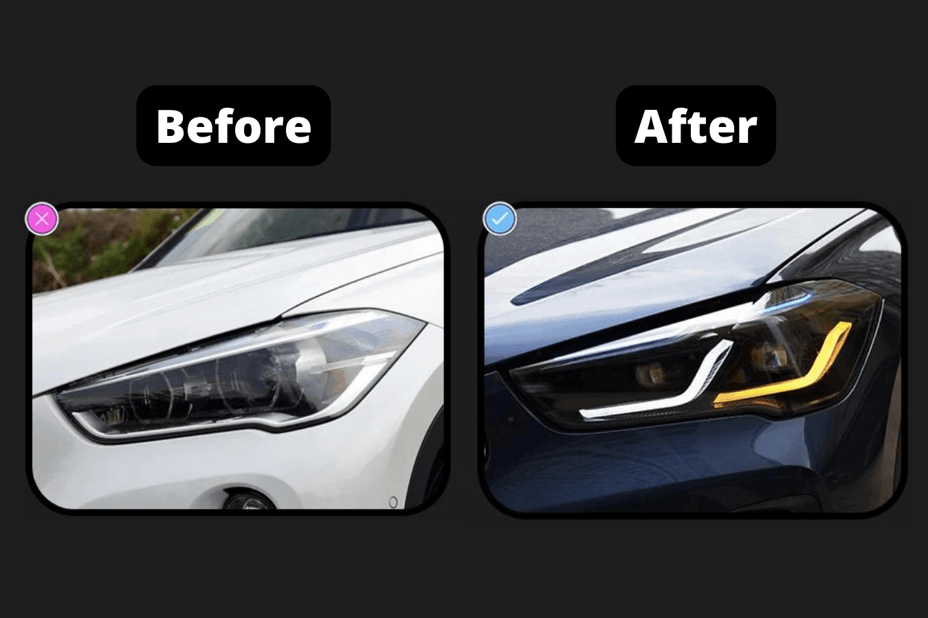 BMW F48 X1 "Modernized" Headlight Upgrade (2016 - 2020)
