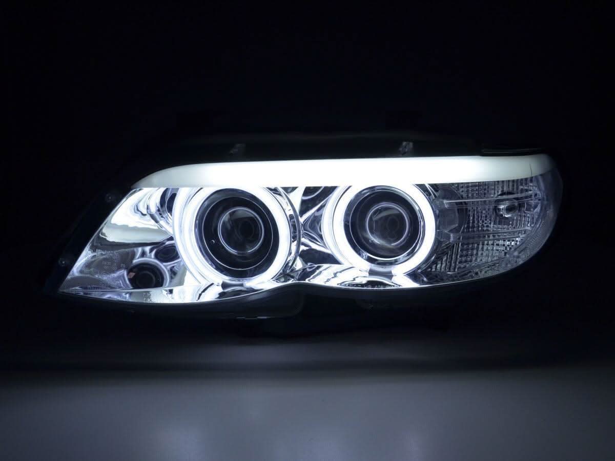 BMW X5 E53 CCFL Chrome Angel Eyes LED Headlights (2003-2006)