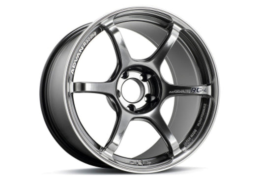 Advan RG-4 18x9.5 +38 5-114.3 Racing Hyper Black & Ring Wheel YA48J38EHBR