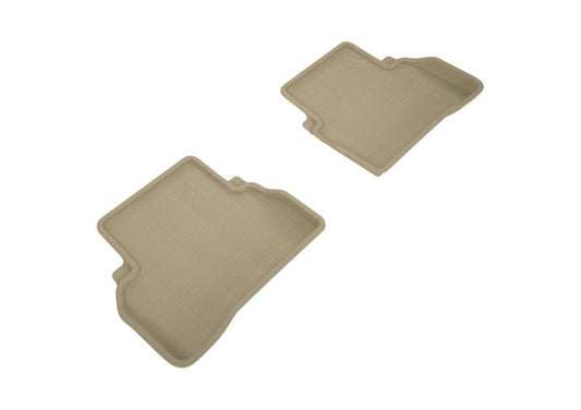 3D MAXpider 2015-2020 Mercedes Benz C-Class Sedan W205 Kagu 2nd Row Floormats - Tan L1MB06921502
