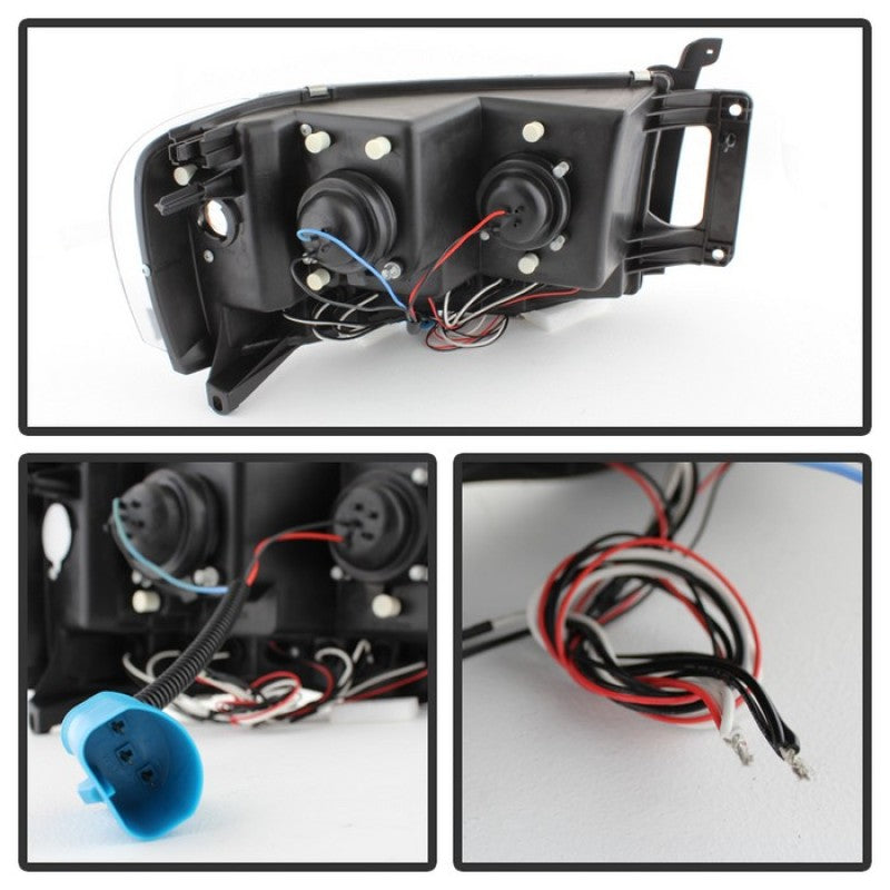 Spyder Dodge Ram 1500 02-05/Ram 2500 03-05 Projector Headlights LED Halo LED Blk PRO-YD-DR02-HL-BK 5009975