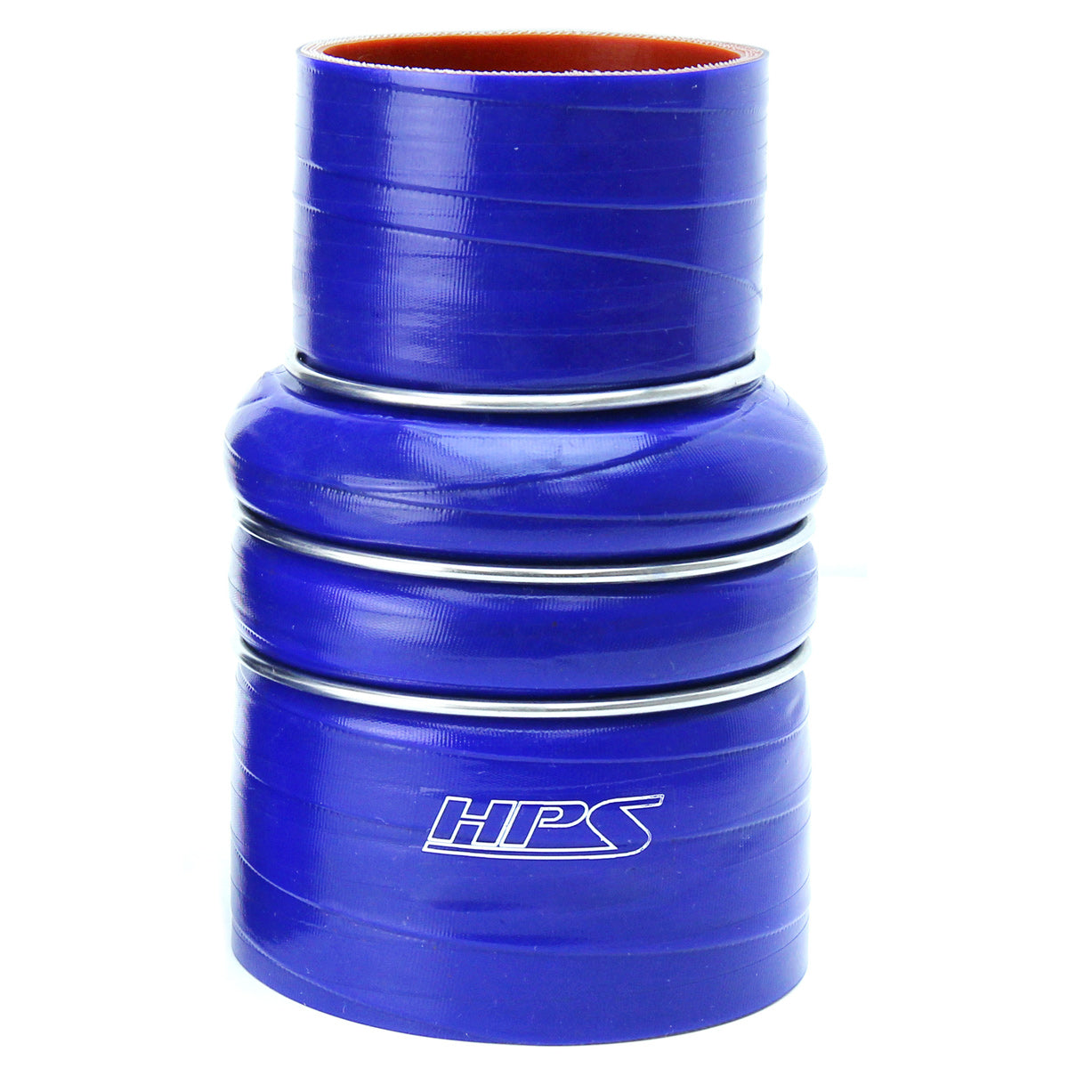 HPS Performance Products HPS 2-3/4" - 3-1/2" ID, 6" Length, Silicone Charge Air Cooler CAC Hose Double Hump Reducer Coupler Bellow Cold Side, High Temp 4-ply Reinforced, 70mm - 89mm ID