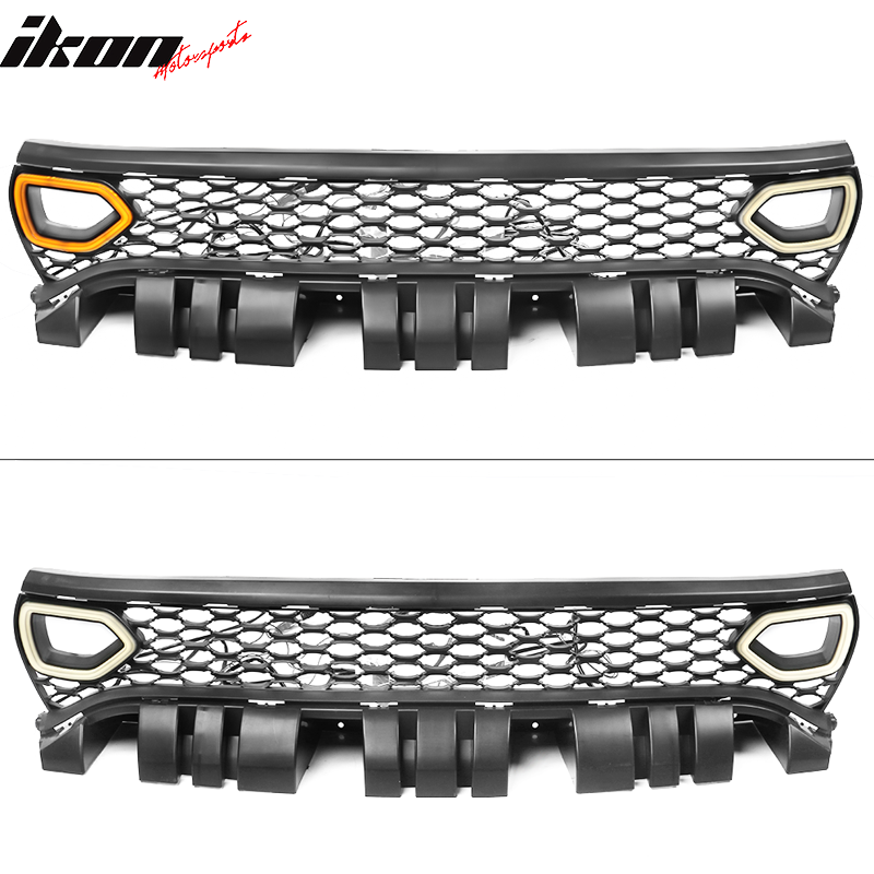 2015-2023 Dodge Charger Black Front Bumper Foglights Grille Lights PP