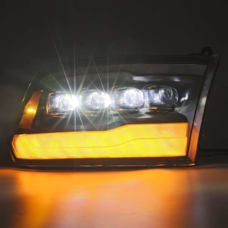 AlphaRex 09-18 Dodge Ram 1500HD NOVA LED Projector Headlights Plank Style Design Alpha Black w/DRL 880541 *Discontinued