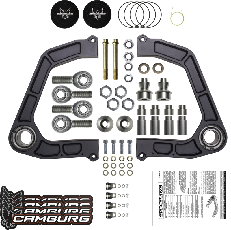 Camburg Toyota Tundra 2WD/4WD 07-21 KINETIK V2 Performance Billet Uniball Upper Arms CAM-310187-GRY