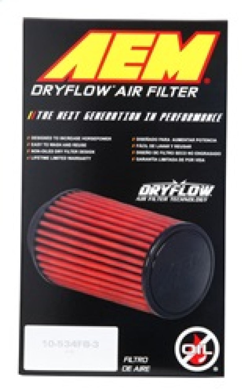 AEM Induction AEM DryFlow Air Filter AIR FILTER KIT 4.5in X 9in DRYFLOW 21-2069DK