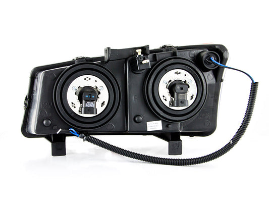 Anzo 2003-2006 Chevrolet Silverado 1500 Crystal Headlights w/ Halo Black