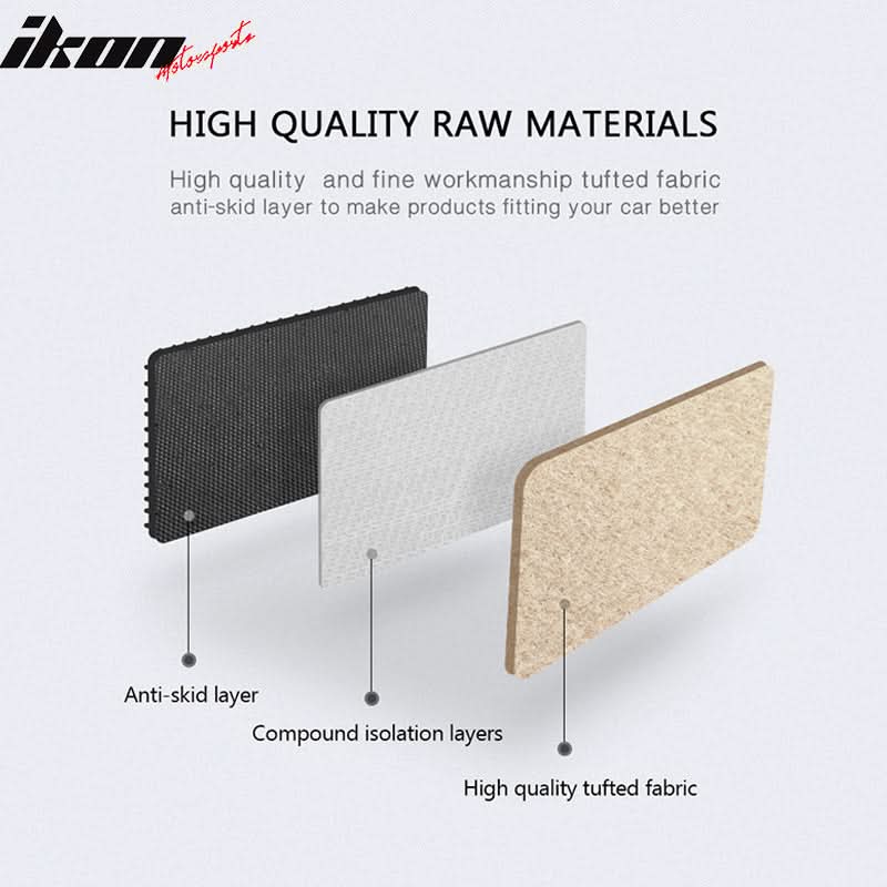 Car Floor Mat for 2010-2013 Mazda 3 Beige Carpet 4PC Nylon