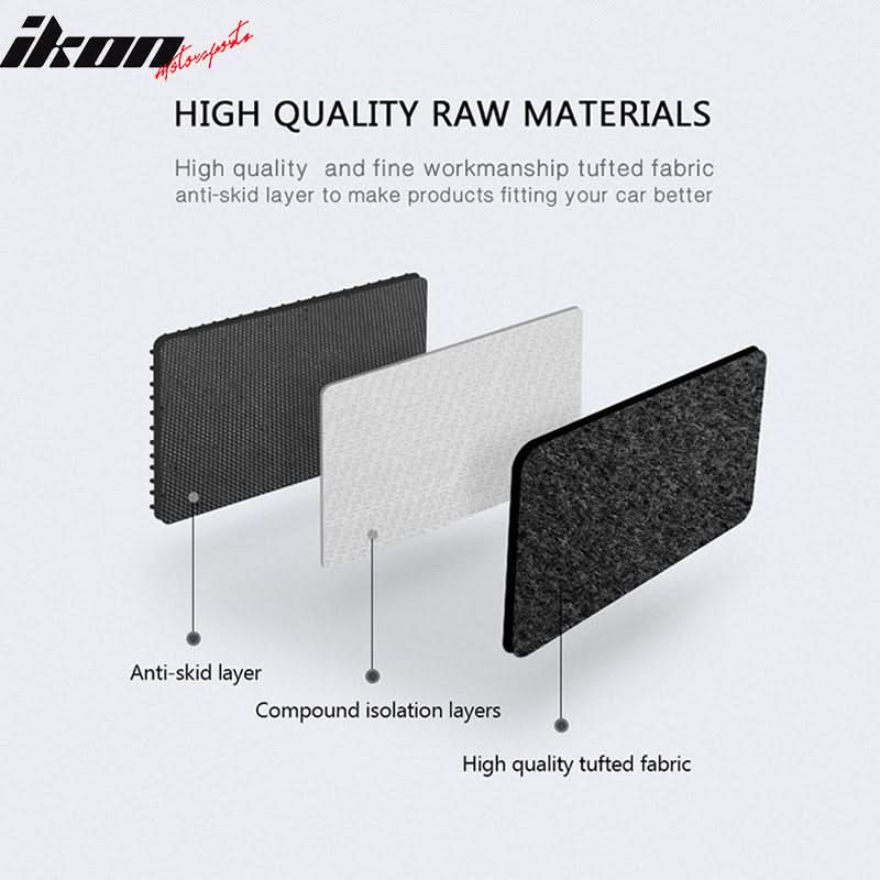 Car Floor Mat for 2003-2007 Honda Accord Black Carpet 4PC Nylon