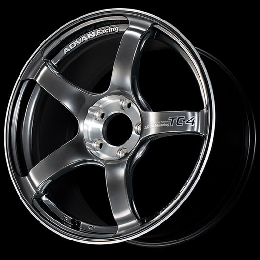 Advan TC-4 SE 18x8.5 / +45 Offset / 5x112 / 66.5mm Bore / Racing Hyper Black and Diamond Cut YADS8H45MHBF