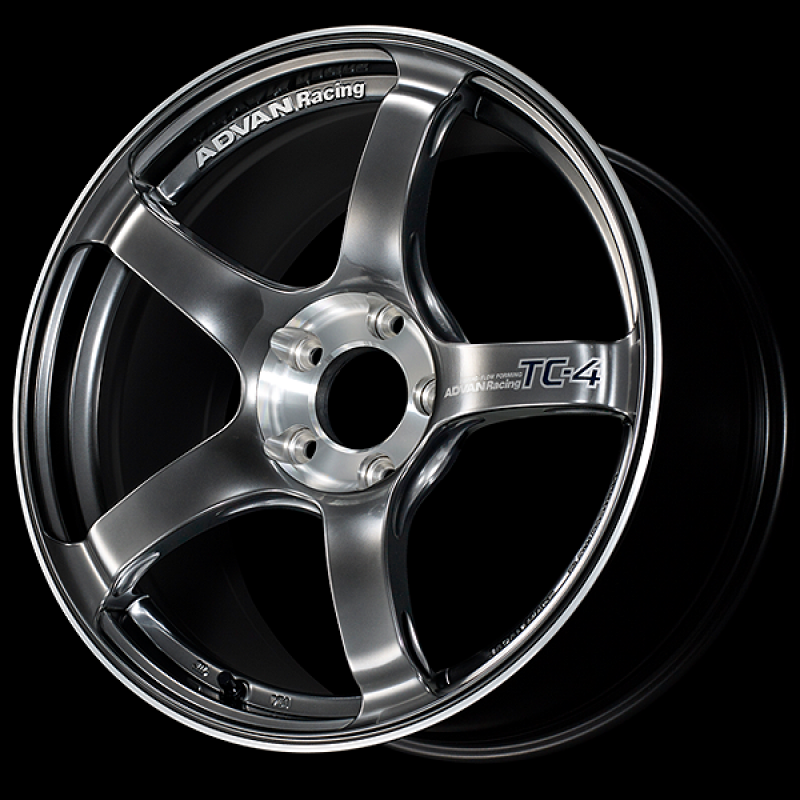 Advan TC-4 SE 18x7.5 / +42 Offset / 5x112 / 66.5mm Bore / Racing Hyper Black and Diamond Cut YADSF42MHBF