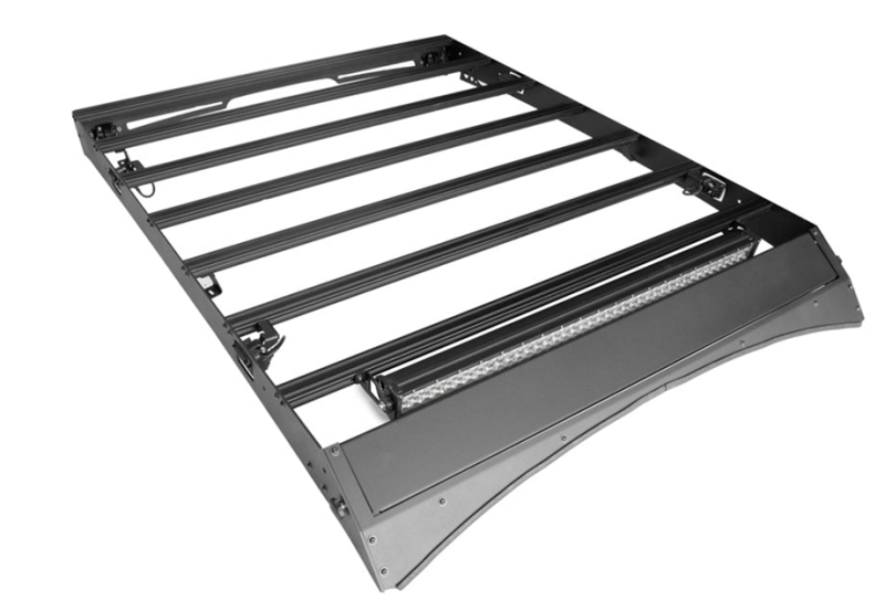 Cali Raised LED Cali Raised 14-21 Toyota Tundra Crew Max Premium Roof Rack - Led Light Bar - Blue Light Kit CR2972