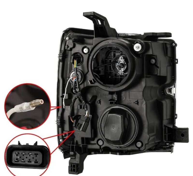 AlphaRex 15-19 Chevy Silverado 2500/3500 LUXX-Series Proj. Headlights Blk w/Actv SeqSig & SBDRL 880098 *Discontinued