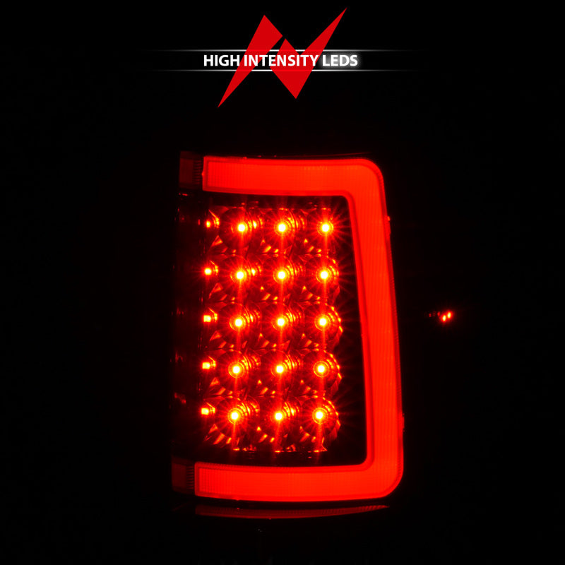 ANZO 2004-2006 Ford F-150 LED Tail Lights w/ Light Bar Black Housing Smoke Lens 311343