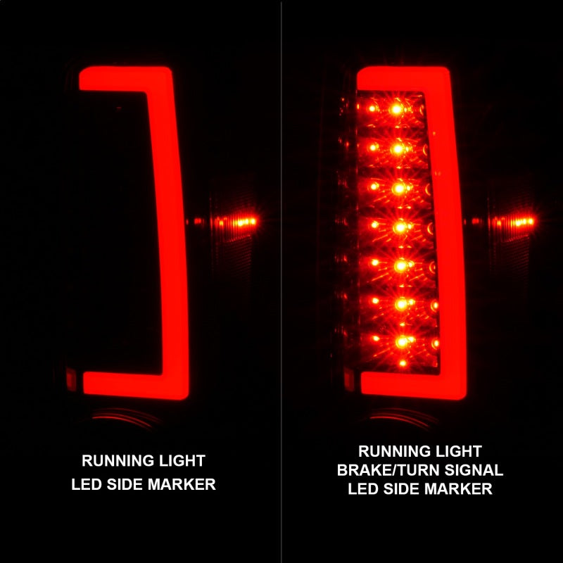 ANZO 2004-2012 Chevrolet Colorado/ GMC Canyon LED Tail Lights w/ Light Bar Black Housing 311382