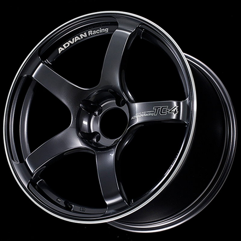 Advan TC4 18x7.5 / +48 Offset / 5x114.3 / 73mm Bore / Racing Gunmetallic and Ring YAD8F48EGMR