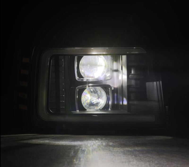 AlphaRex 92-96 Ford F-Series/Bronco LUXX-Series Proj Headlights Blk w/Actv Light SeqSig & SBDRL 880268 *Discontinued