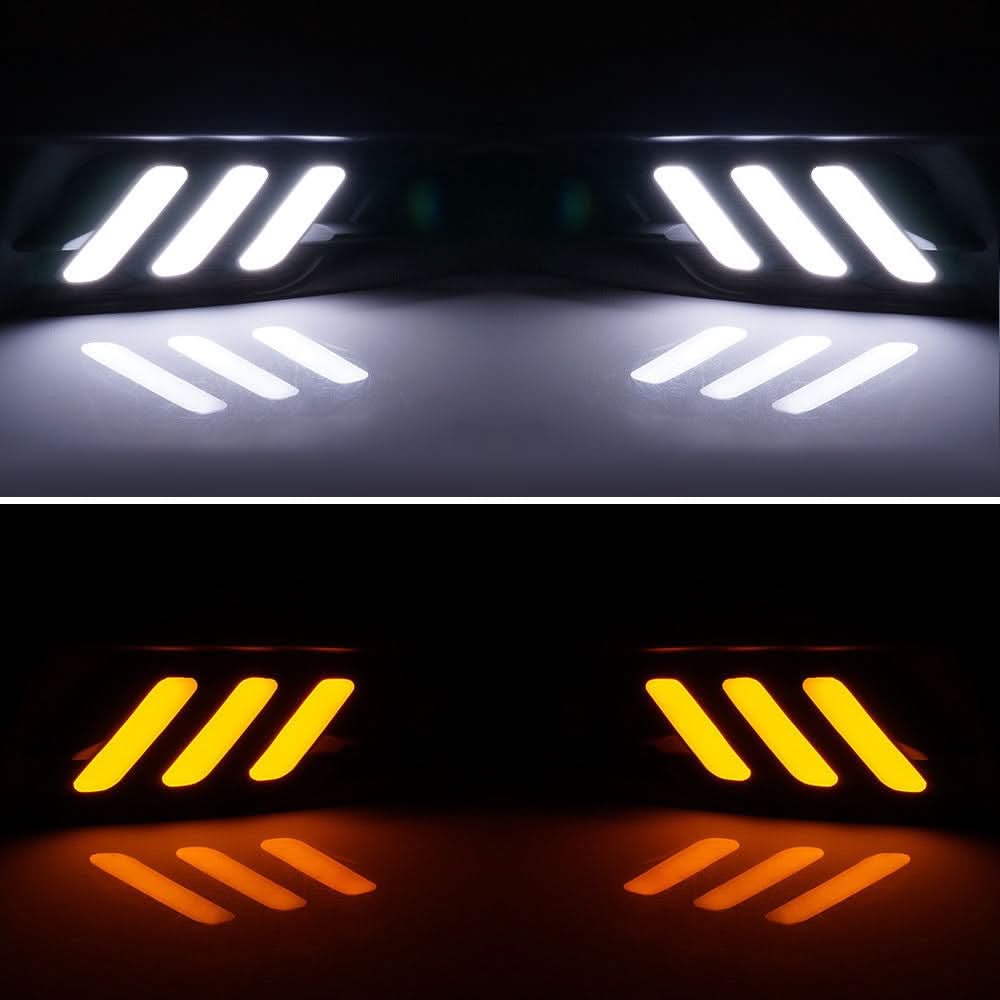 2016-2018Â Honda Civic LED Amber & White Fog light Bezels Cover 2DR 4DR