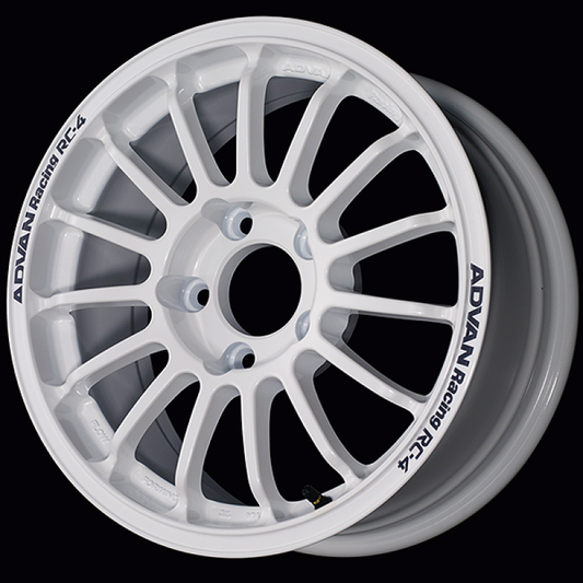 Advan RC-4 15x6.0 / +40 Offset / 4x100 / 63mm Bore / Rally White YAU5C40AW