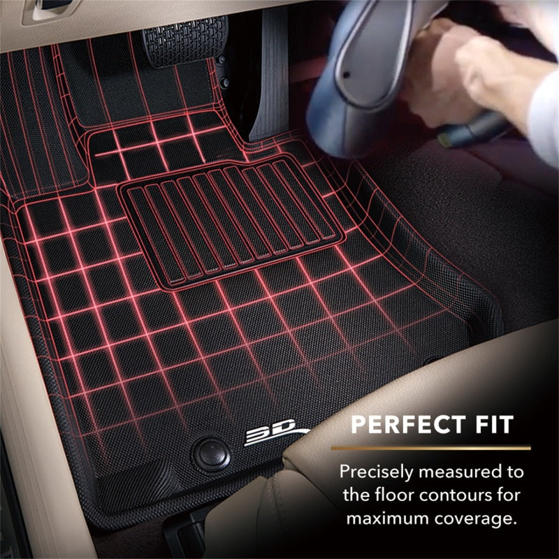 3D MAXpider 2020-2024 BMW 8 Series Coupe (G15) Kagu 2nd Row Floormats - Black L1BM11021509