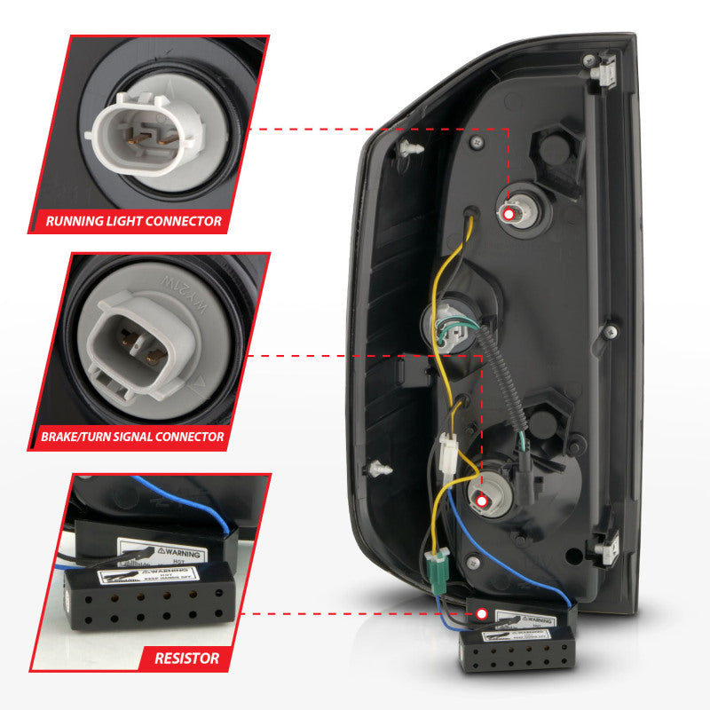 ANZO 2014-2021 Toyota Tundra LED Taillights Black Housing/Smoke Lens 311437