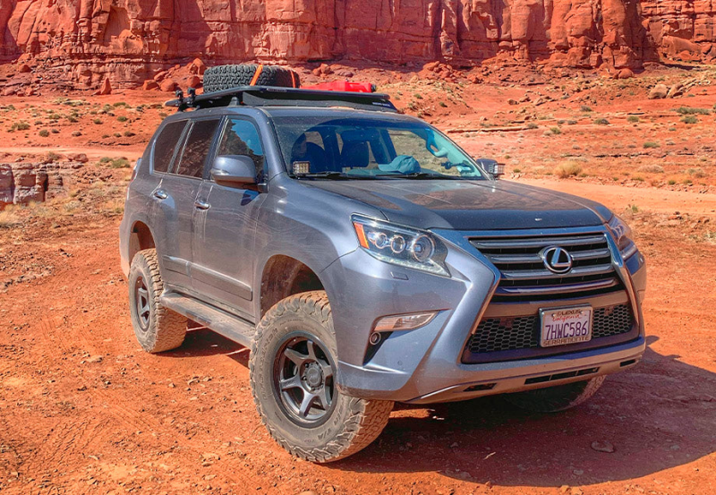 Cali Raised LED Cali Raised 10-22 Lexus GX 460 Low Profile LED Ditch Light Brackets Kit -Blue Backlight - Small CR2809