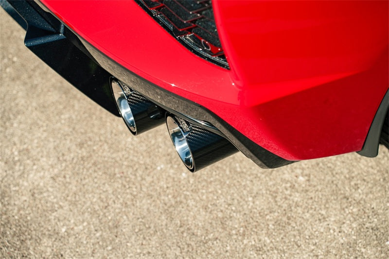 CORSA Performance Corsa 20-23 Chevrolet Corvette C8 RWD 3in Delete 4 Valve Cat-Back w/NPP w/4.5in CF Polished Tips 21106CF
