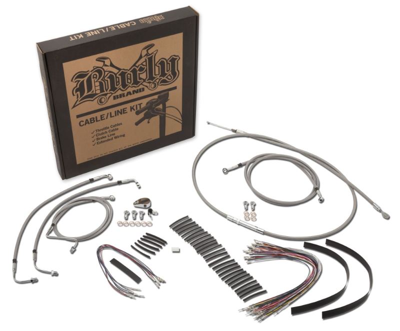 Burly Brand Gorilla Bar Control Kit 18in - Stainless Steel B30-1154