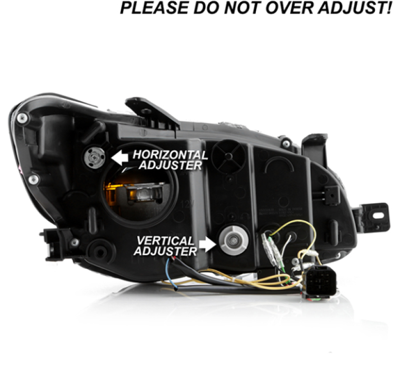 Spyder Subaru Impreza WRX 15-20 Halogen High-Power LED Headlights- Black PRO-YD-SWRX15HALAP-SBSEQ-BK 5088093