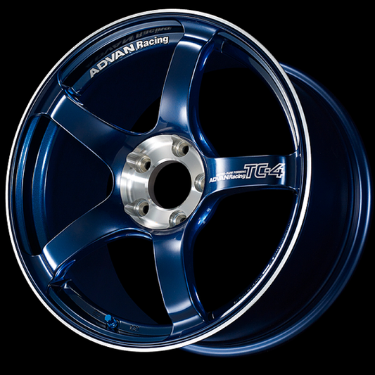 Advan TC-4 SE 18x9.5 / +45 Offset / 5x100 / 63mm Bore / Racing Indigo Blue and Diamond Cut YADS8J45DEF
