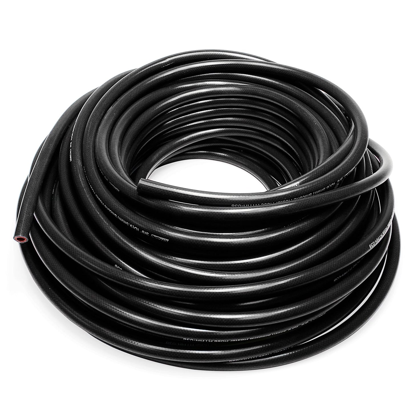 HPS High Temp 3/8"ID(9.5mm)Reinforced Silicone Heater Hose Black-50Ft Roll