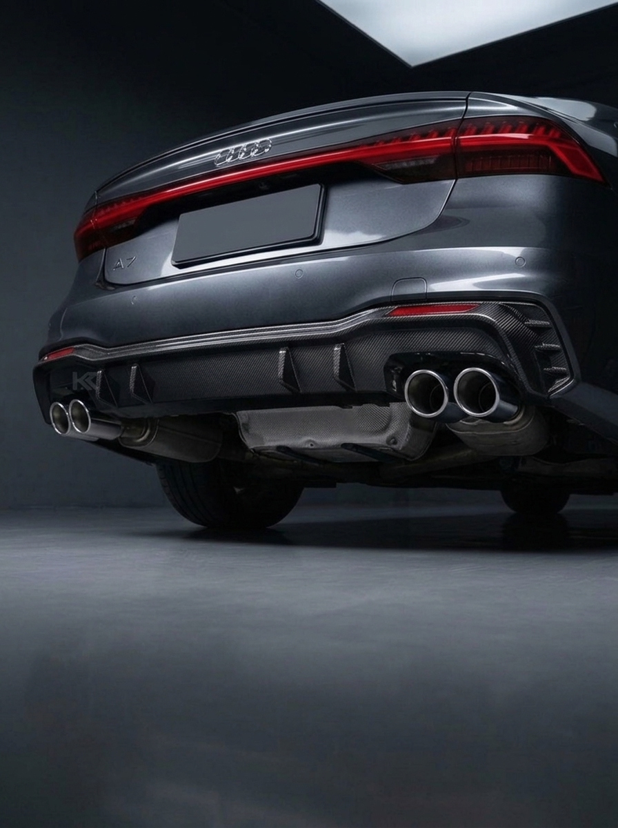 2019–2020 Audi A7 S-Line / S7 C8 Sportback Rear Bumper Diffuser – Carbon Fiber