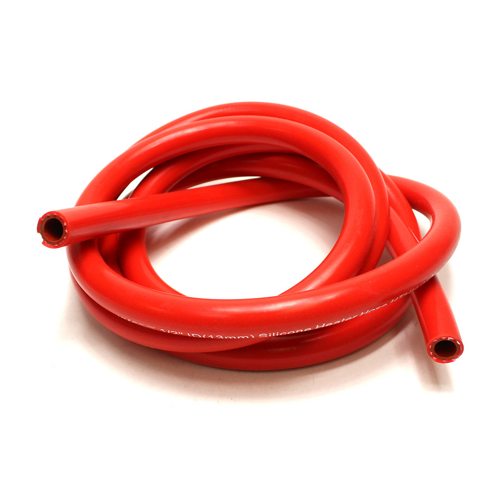 HPS 1/8" ID Red High Temp Reinforced Silicone Heater Hose Tubing, 3mm ID