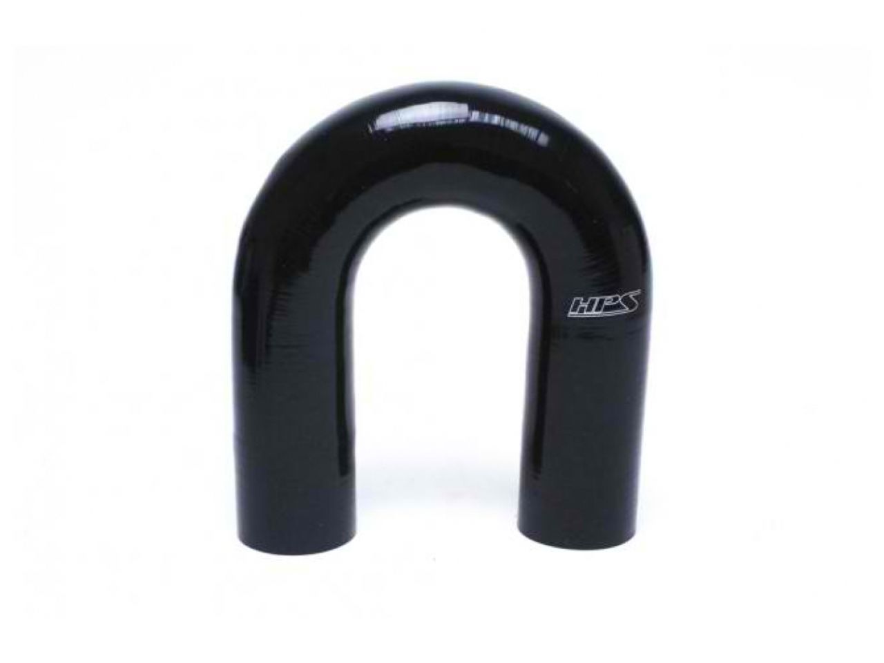 HPS 2-3/4" ID, Silicone 180 Degree U Bend Elbow Coupler Hose, High Temp 4-ply Reinforced, Black, 70mm ID