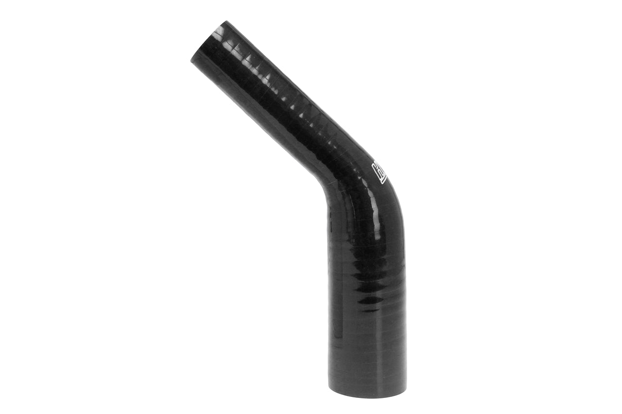 HPS 1-3/4" - 2-1/2" Silicone 45 Degree Elbow Reducer Coupler Hose, High Temp 4-ply Reinforced, 45mm - 63mm ID