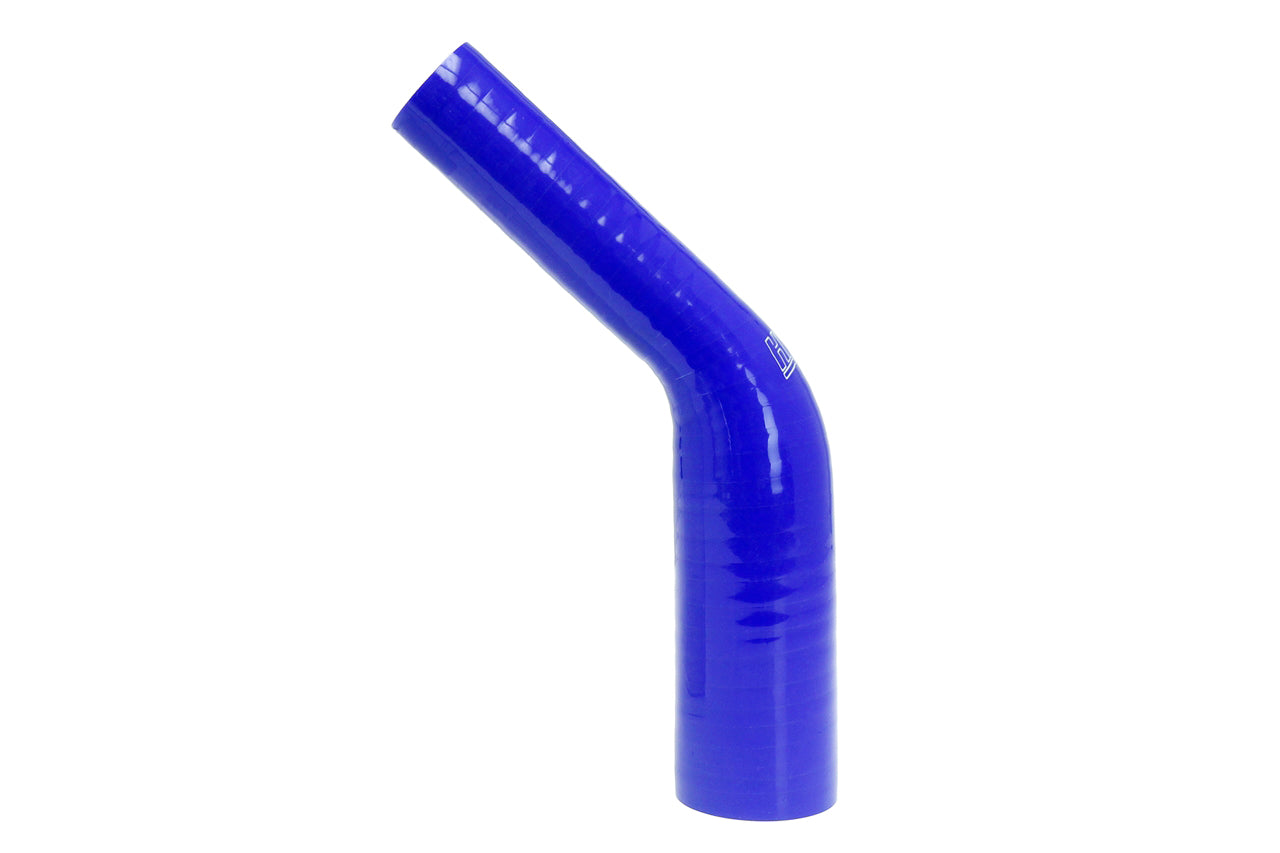 HPS 1-3/4" - 2-1/2" Silicone 45 Degree Elbow Reducer Coupler Hose, High Temp 4-ply Reinforced, 45mm - 63mm ID