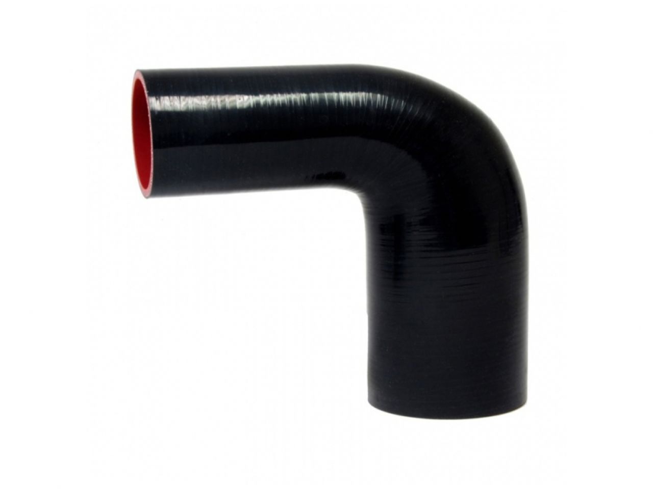 HPS 7/8" - 1-1/4" ID, Silicone 90 Degree Elbow Reducer Hose, High Temp 4-ply Reinforced, Black, 22mm - 32mm ID