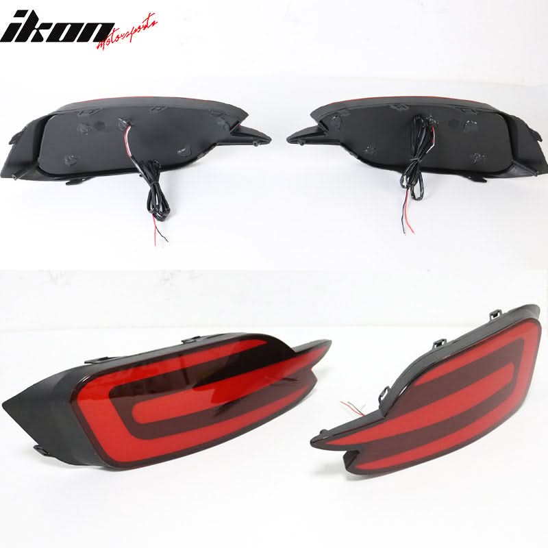 2016-2018 Honda Civic 10th 4Dr Red LED Light Rear Bumper Lamp