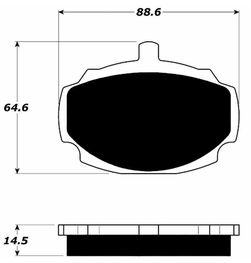 Porterfield Brake Pads for 1969 MG MGB Spicer