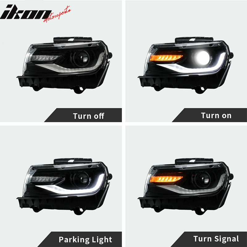 2014-2015 Chevy Camaro 6th Gen Style DRL LED Headlights with 20 Colors