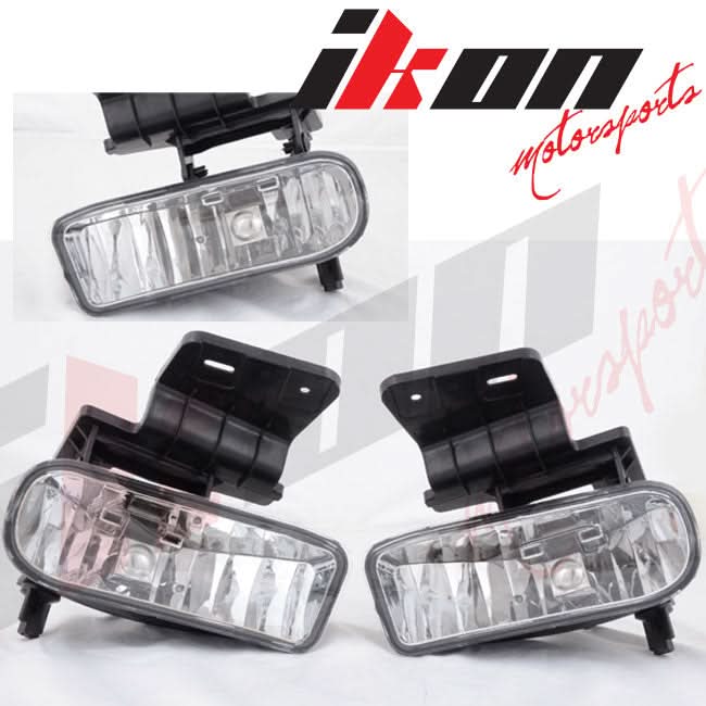 Fits 99-02 Chevyado Clear Lens Fog Light 00-06 Suburban Tahoe+Hid6000K