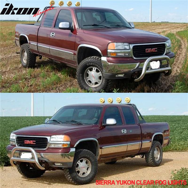 6000K Hid Fits 99-02 Sierra 00-06 Yukon Xl 2500 Clear Fog Lights+Bulbs