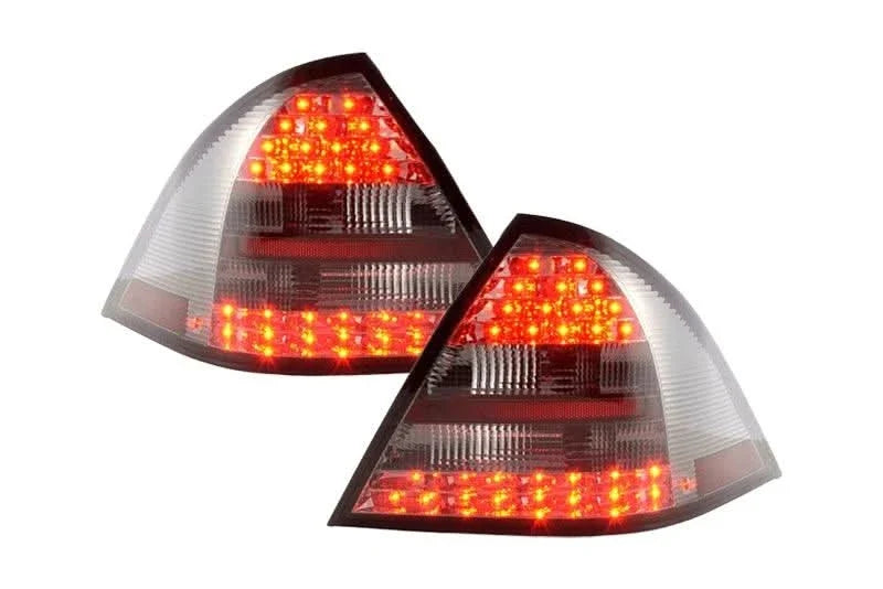 Mercedes Benz C-Class (203) Sedan Chrome Smoke LED Taillights Set (2005-2007)
