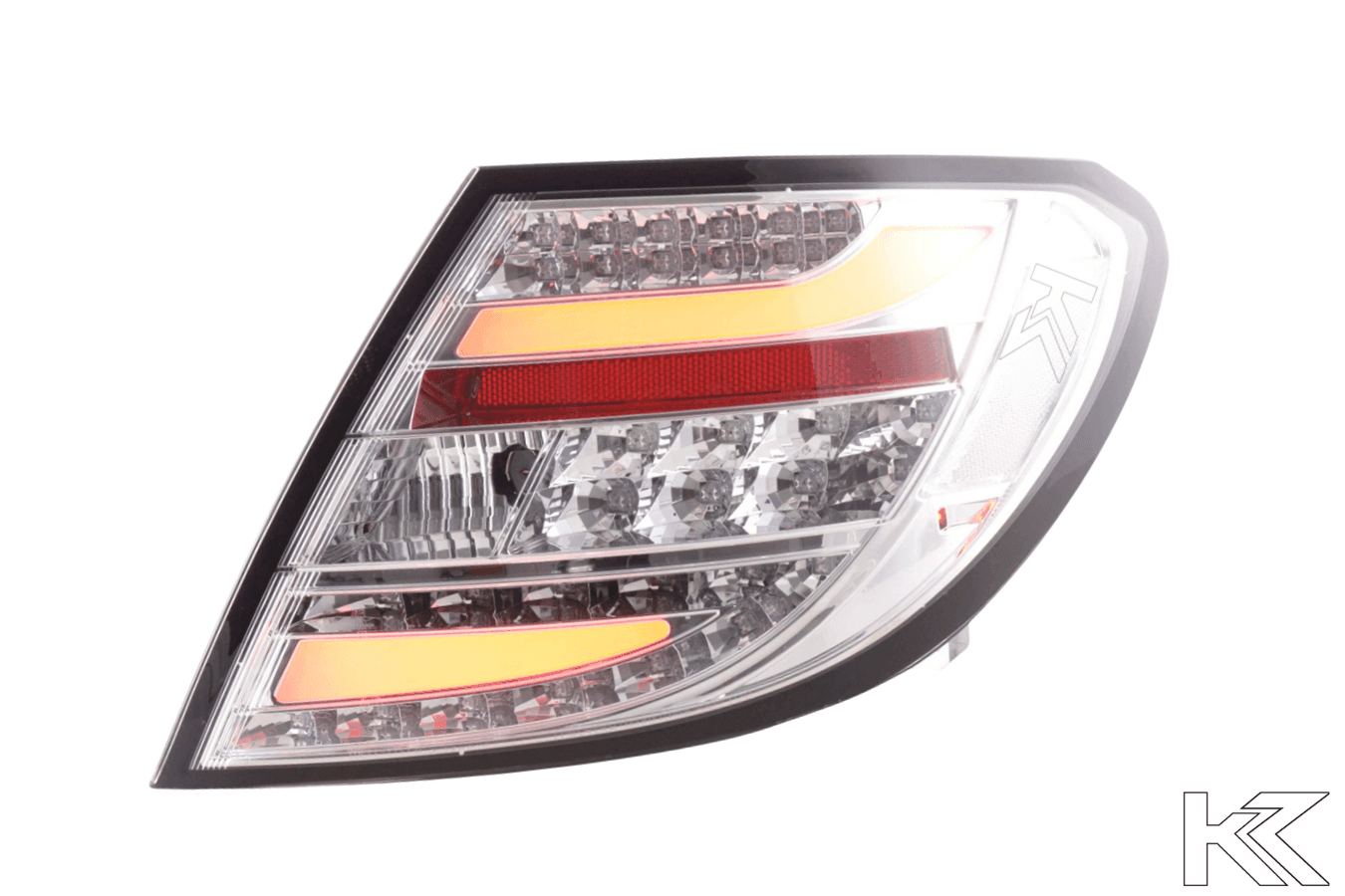 Mercedes Benz C-Class (204) Chrome Clear LED Taillights Set (2012-2014)