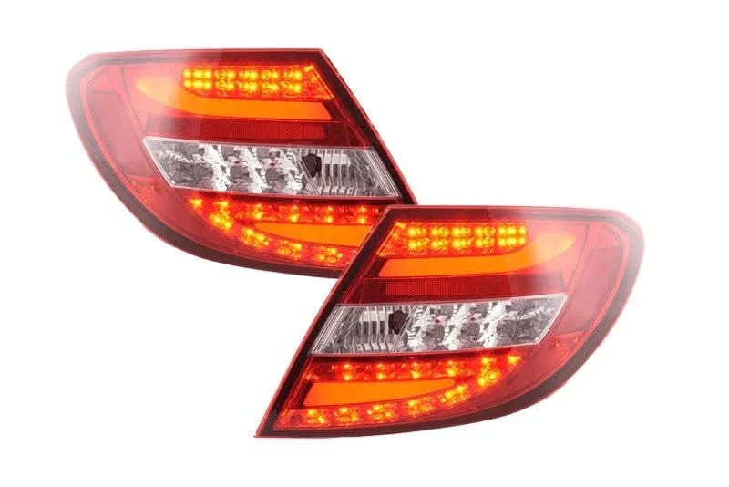 Mercedes Benz C-Class (204) Red LED Taillights Set (2007-2011)