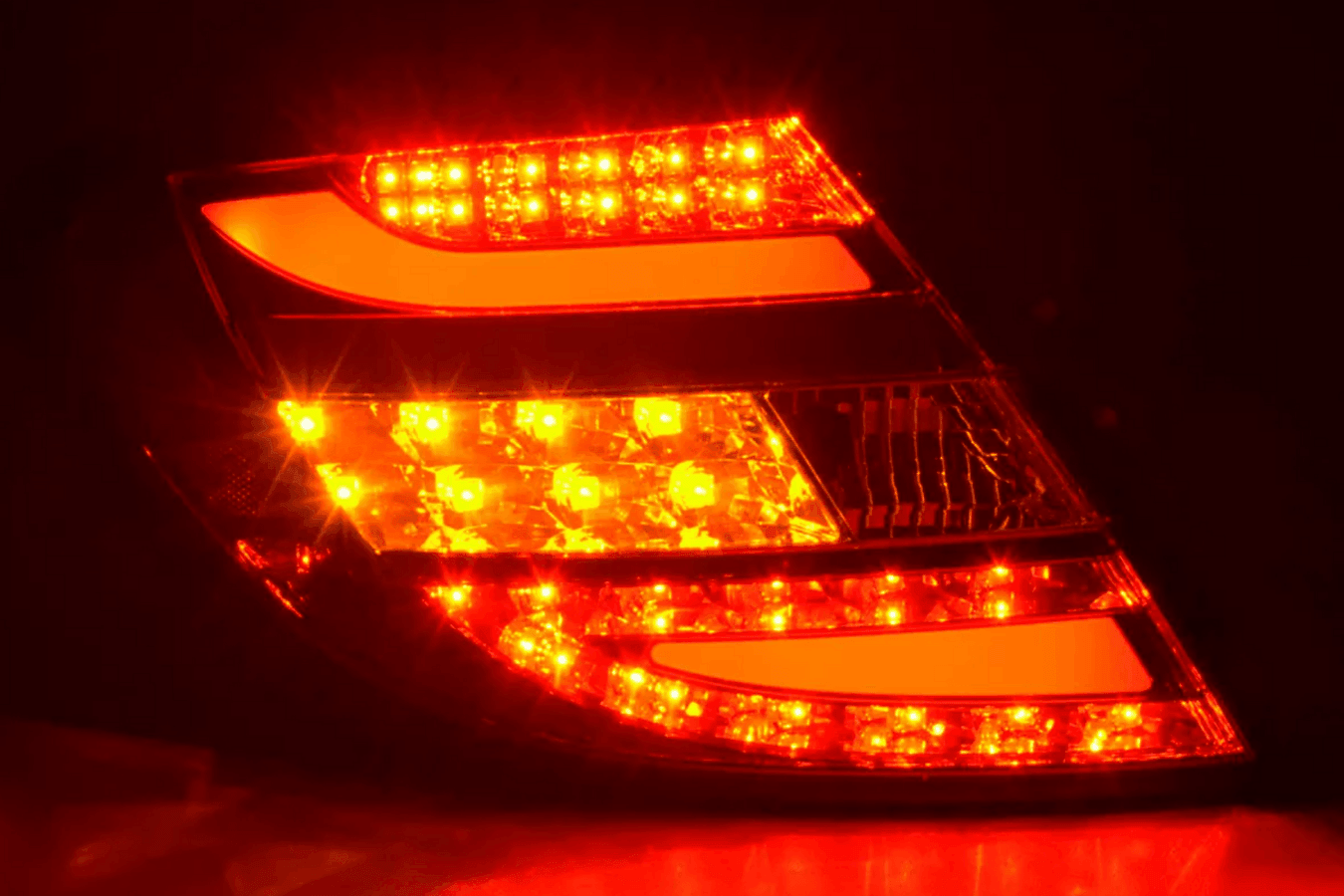 Mercedes Benz C-Class (204) Red LED Taillights Set (2007-2011)