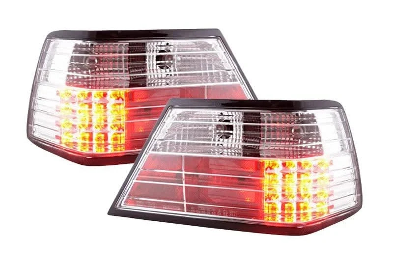 Mercedes-Benz E-Class (124) Limo/Sedan Clear LED Tail Lights (1985-1996)